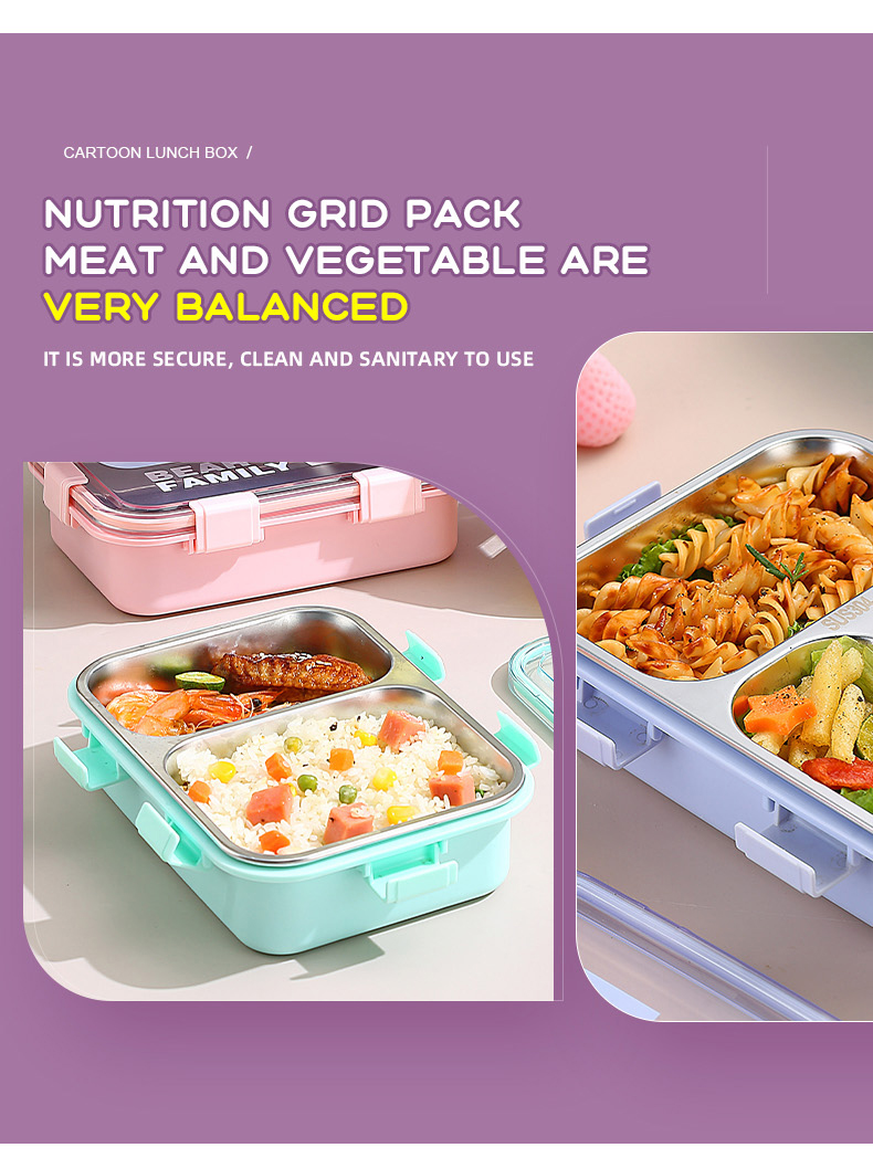 Stainless Steel Safe Food Container Bento Lunch Box