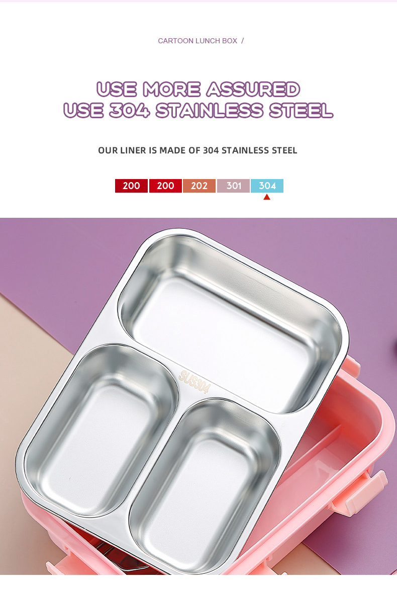 Stainless Steel Safe Food Container Bento Lunch Box