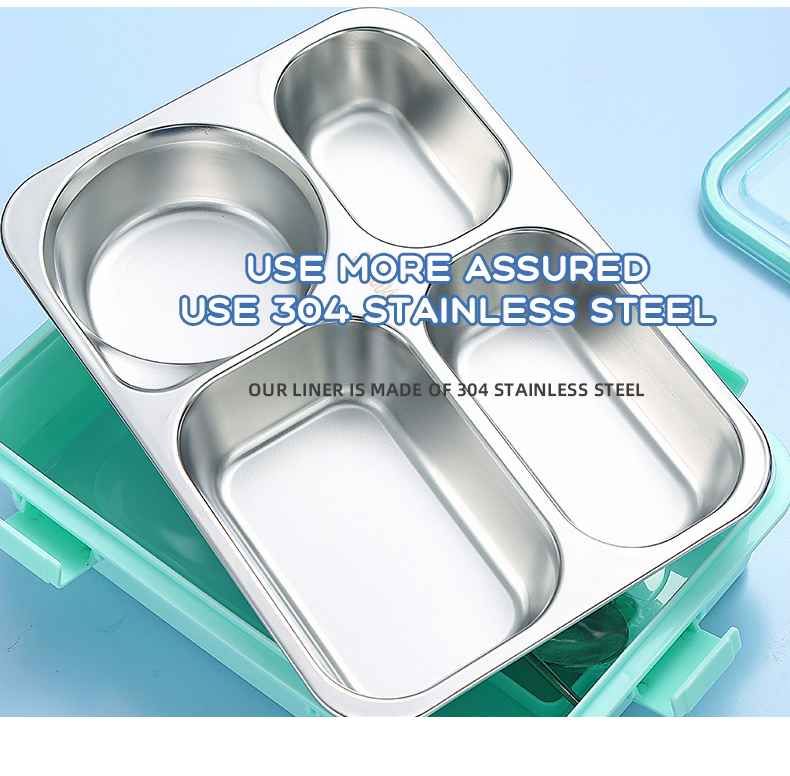 Wholesale Food Plastic Stainless Steel Bento Lunch Box