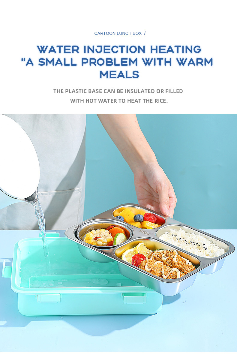 Wholesale Food Plastic Stainless Steel Bento Lunch Box