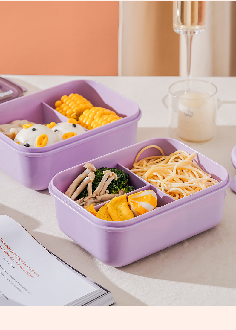 Portable Large Kid Bento Box Plastic Food Container Lunch Box