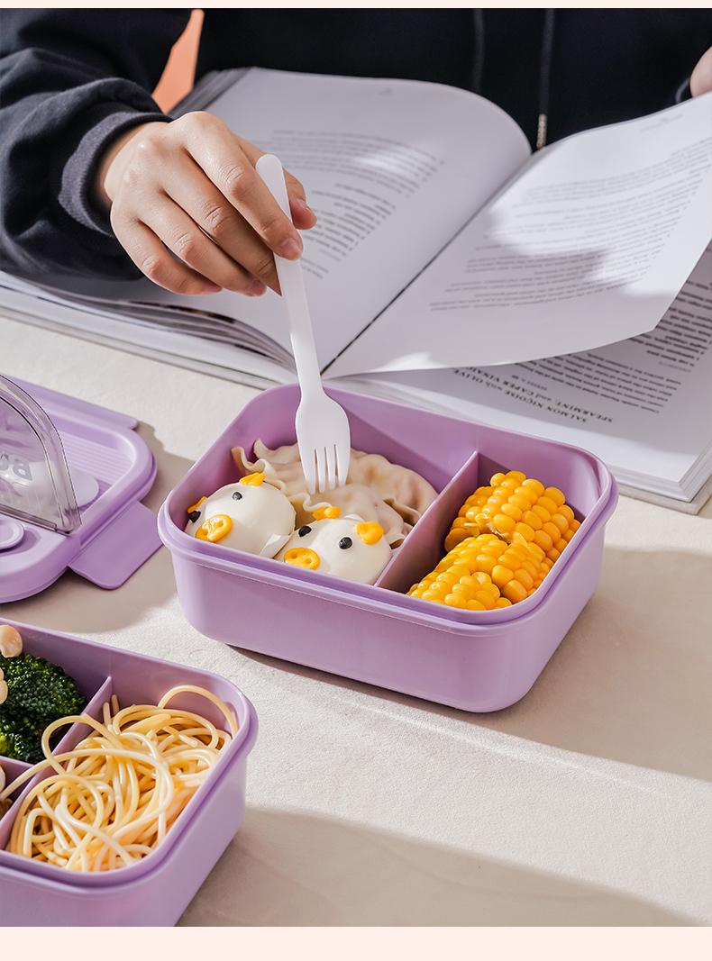 Portable Large Kid Bento Box Plastic Food Container Lunch Box