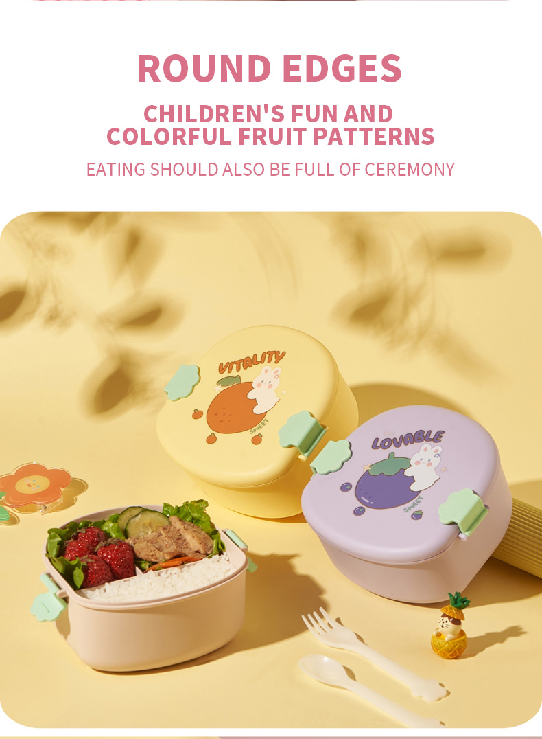 Eco-friendly Cute Rabbit Kids Plastic Bento Box