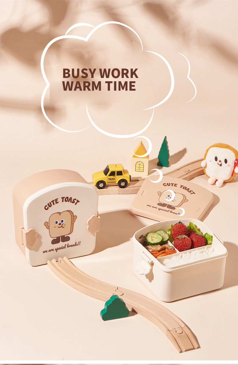 Plastic Lunch Box Cute Cartoon Food Bento Box