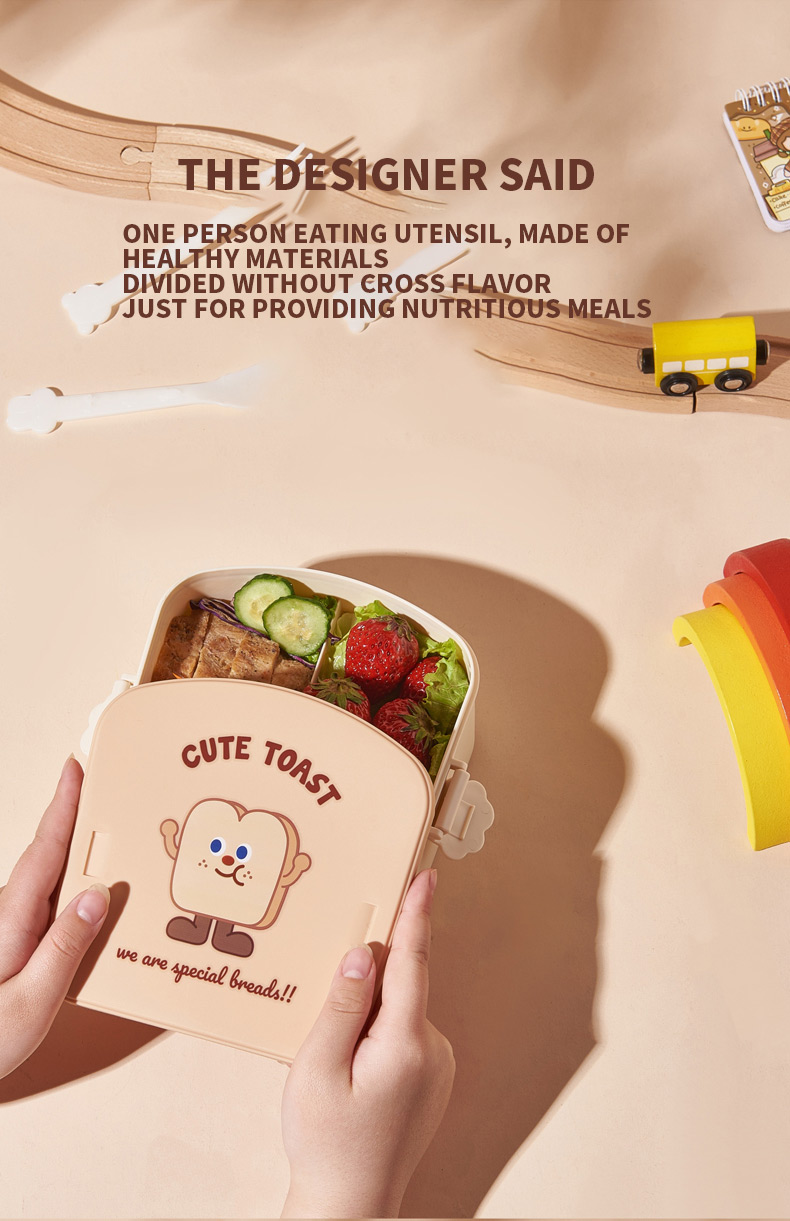 Plastic Lunch Box Cute Cartoon Food Bento Box