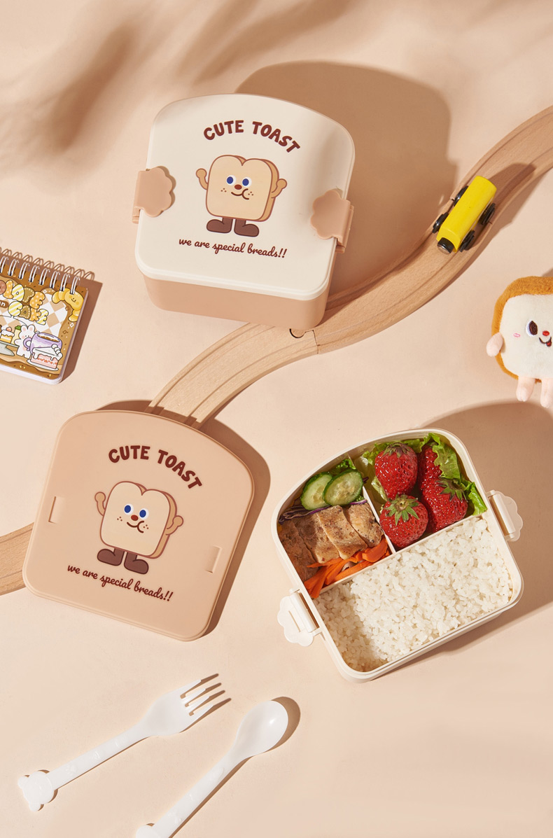 Plastic Lunch Box Cute Cartoon Food Bento Box